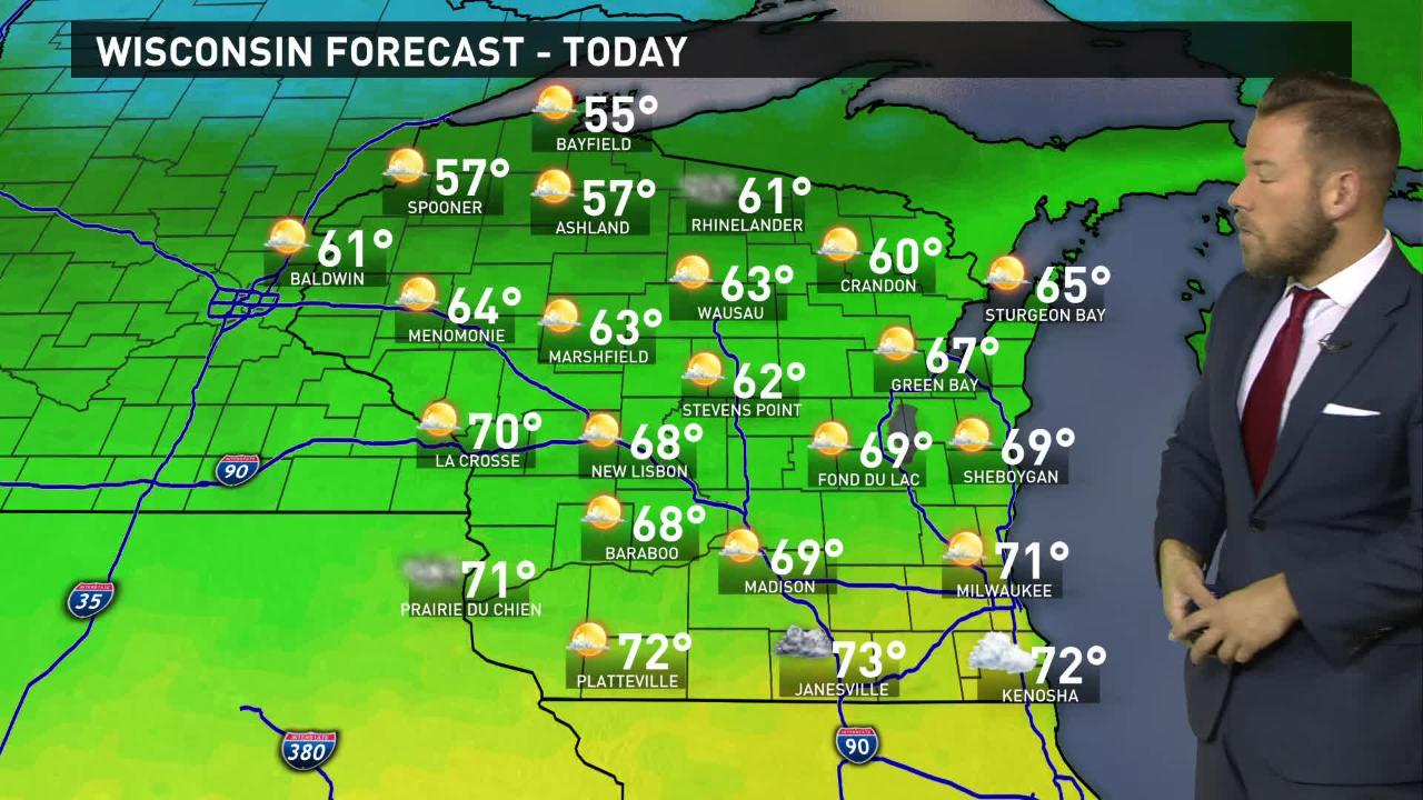 Wisconsin Weather Forecast For Tuesday Nov 1